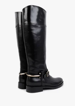 Nospur Black Leather Stirrup Ridding Boots