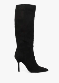 Nulnee Black Suede Knee Boots