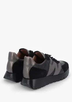 Oslo Black Suede & Nylon Trainers