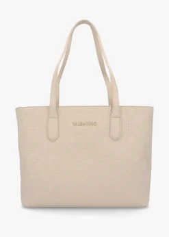 Pansy Ecru Logo Shopper Bag