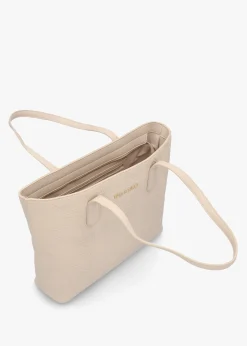 Pansy Ecru Logo Shopper Bag