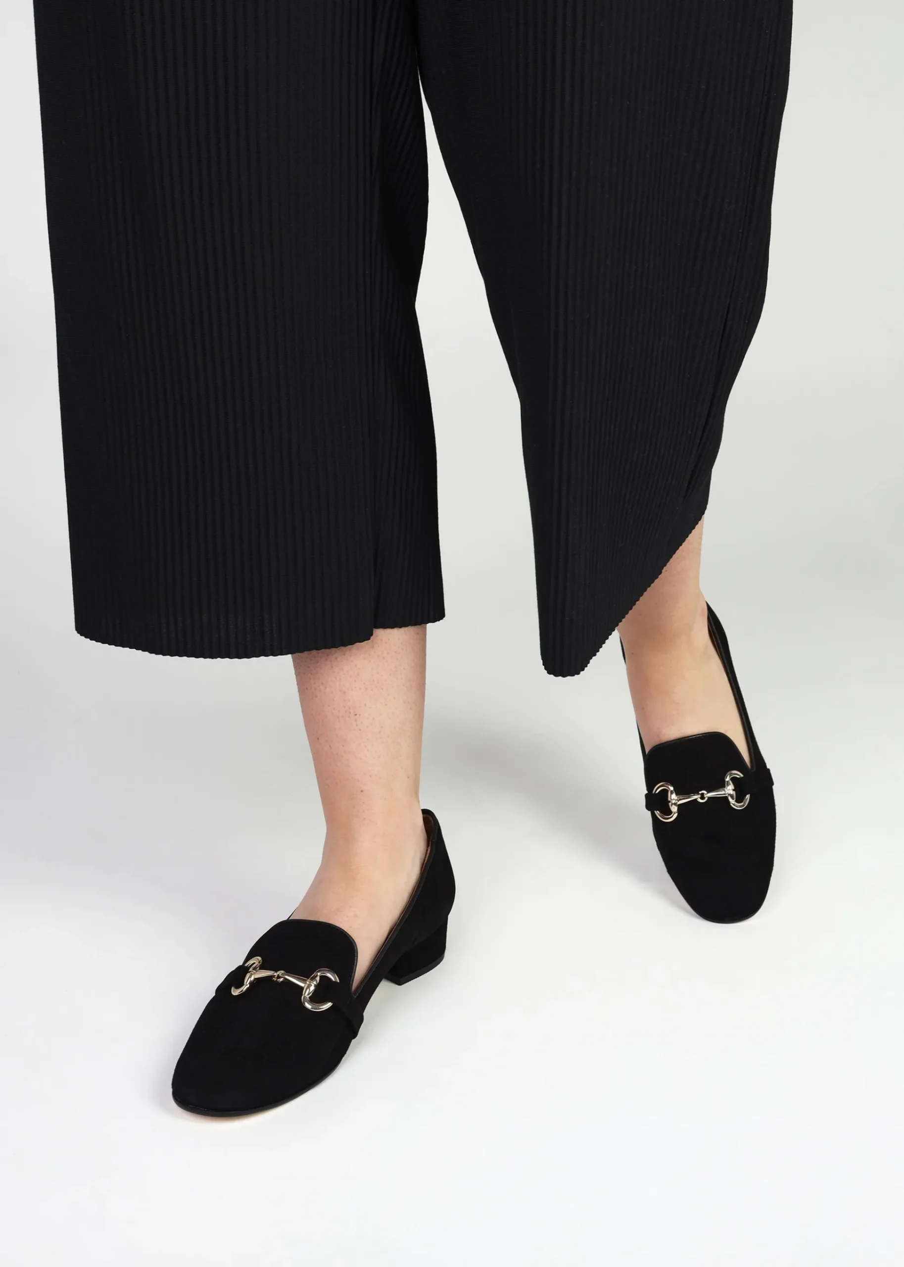Pasco Black Suede Snaffle Loafers