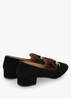Pasco Black Suede Snaffle Loafers