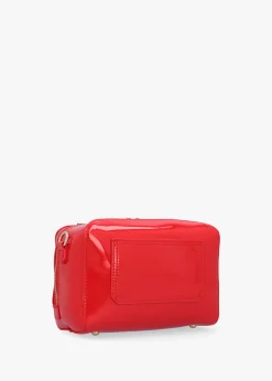 Pattie Patent Rosso Camera Bag