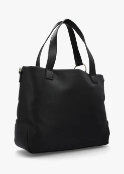 Peonies Nero Shopper Bag