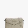 Petal Quilted Chevron Ecru Cross-Body Bag