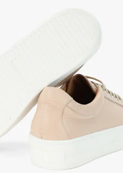 Piccadilly Circus Blush Leather Flatform Trainers