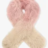Pink Ombre Shaggy Mongolian Lambswool Scarf