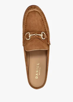 Pule Tan Suede Backless Mule Loafers