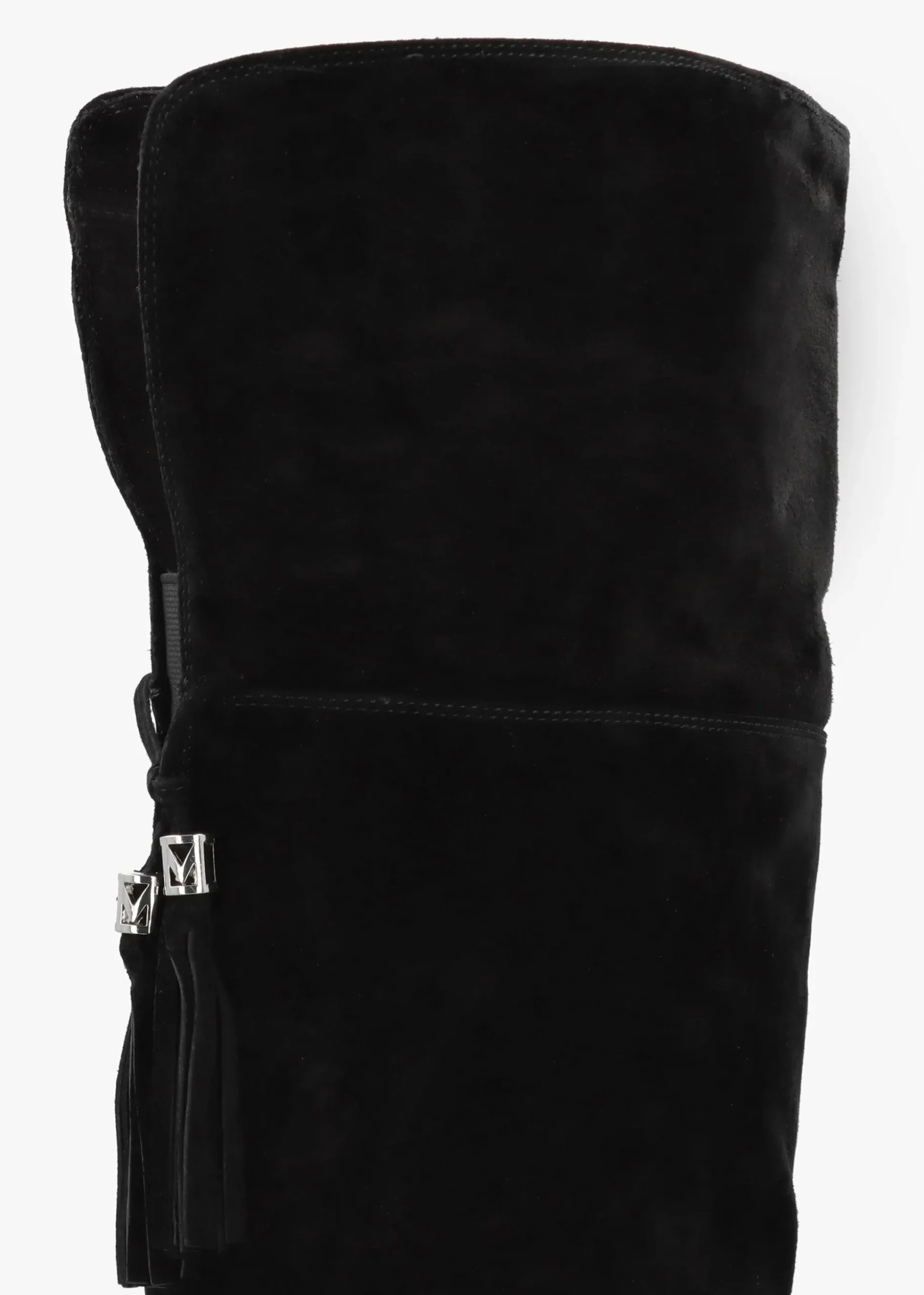 Retta Black Suede Block Heel Over The Knee Boots