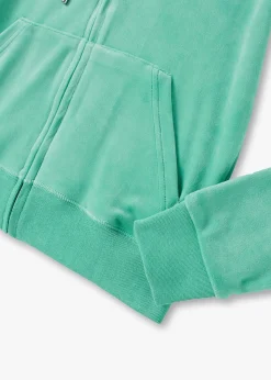 Robertson Marine Green Velour Zip Hoodie
