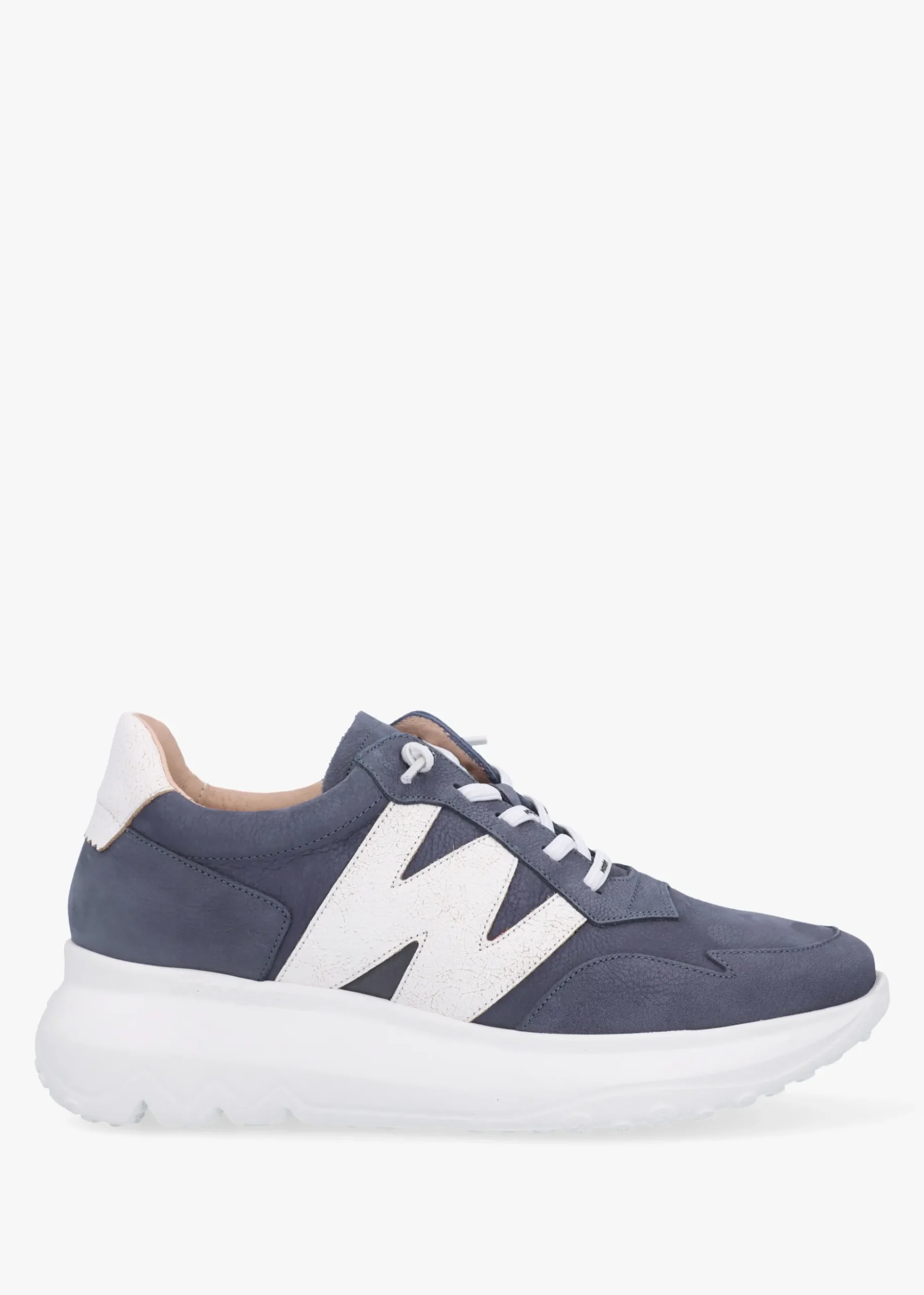 Samira Blue Multi Nubuck Leather Trainers