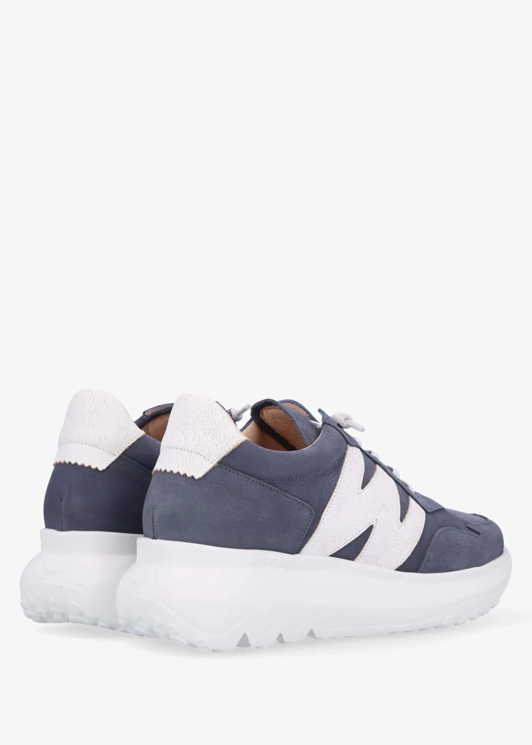 Samira Blue Multi Nubuck Leather Trainers