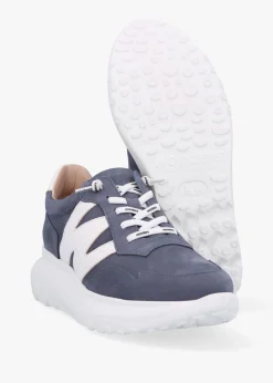 Samira Blue Multi Nubuck Leather Trainers