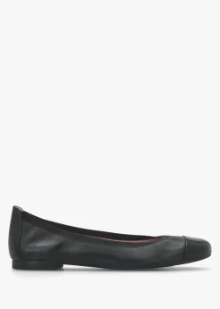 Shirley Black Leather Ballet Pumps