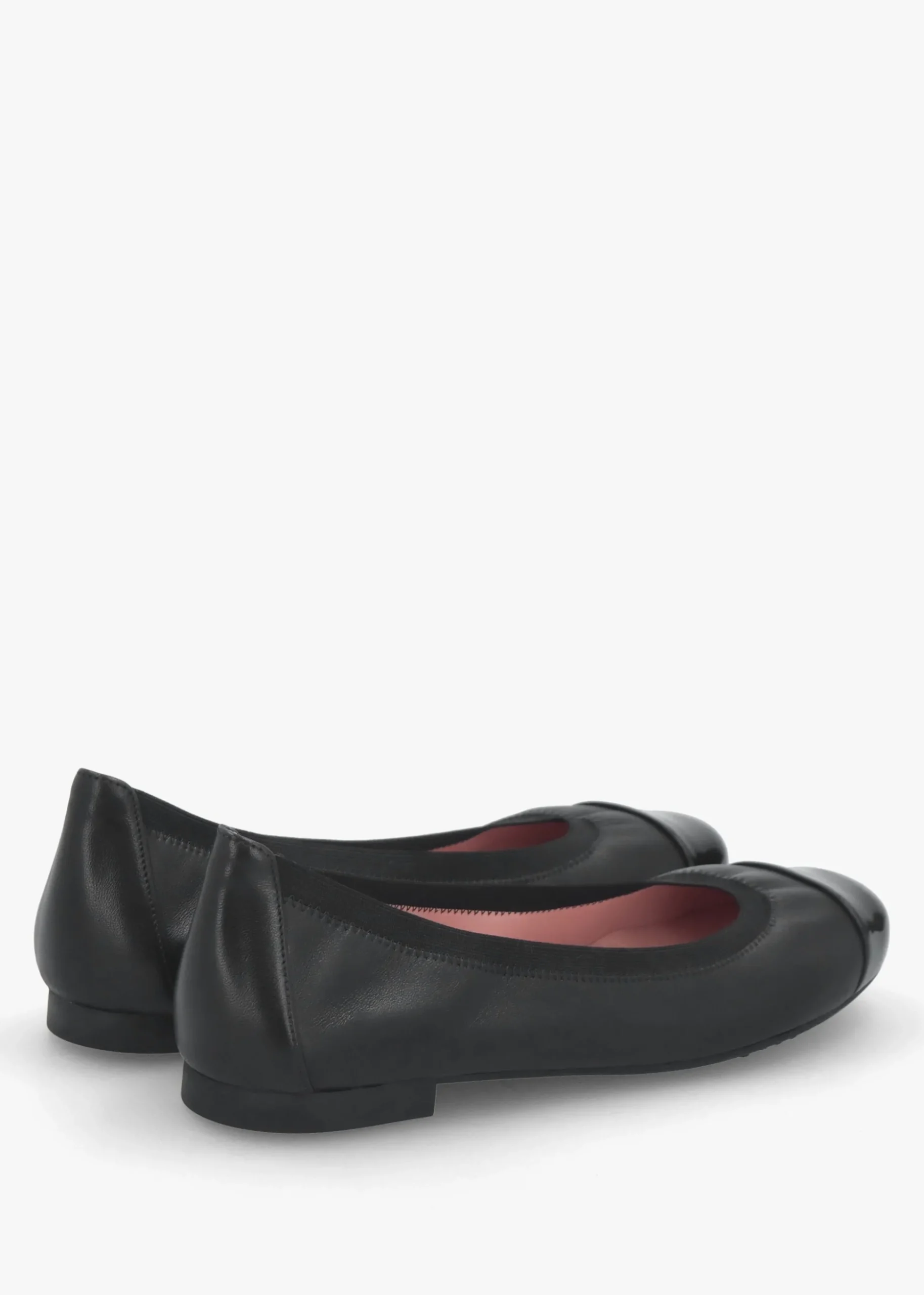Shirley Black Leather Ballet Pumps