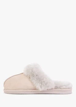 Shut Taupe Sheepskin Twinface Slippers