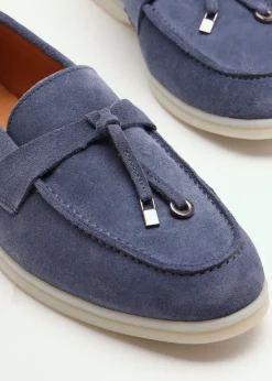 Siani Blue Suede Loafers