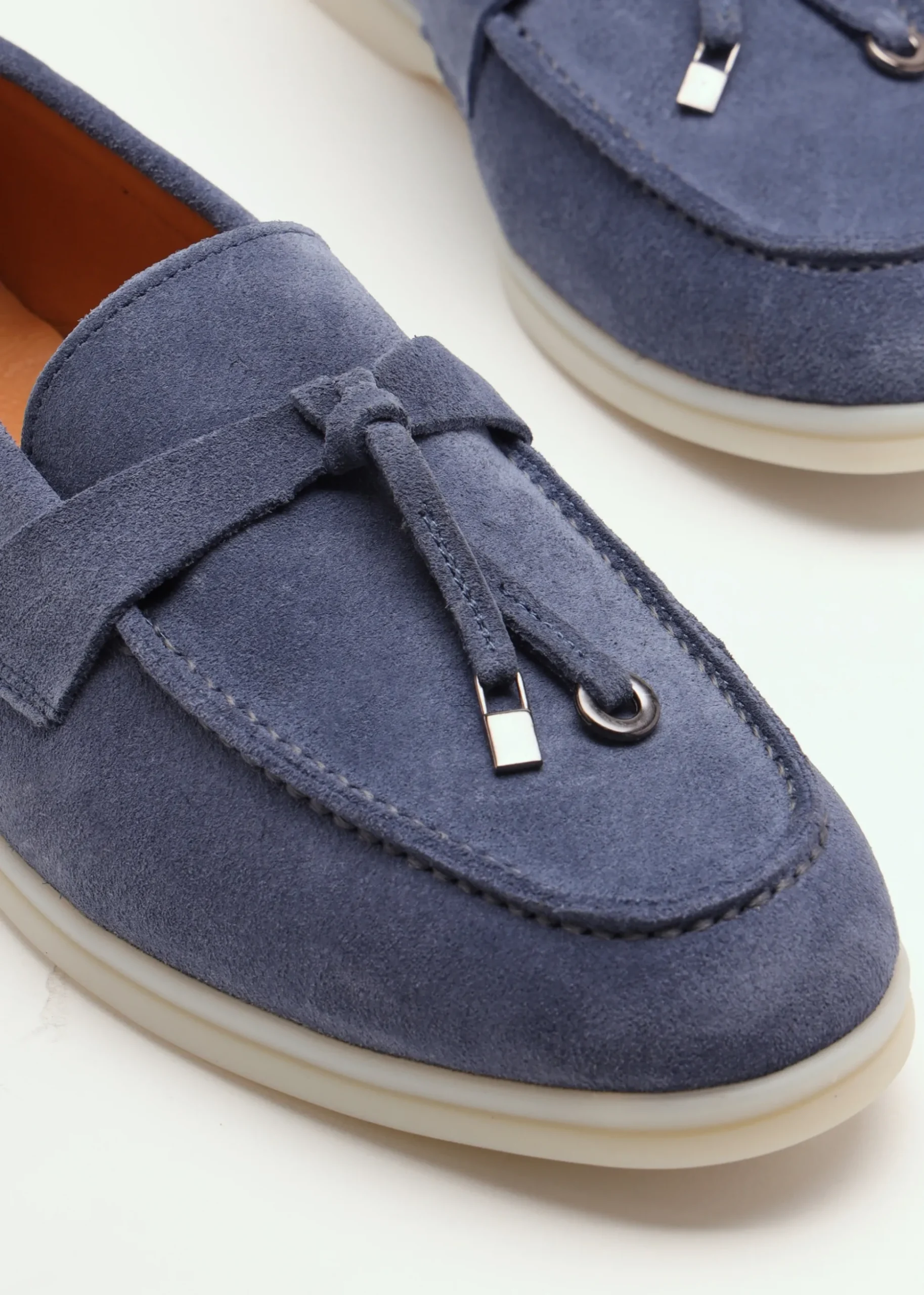 Siani Blue Suede Loafers
