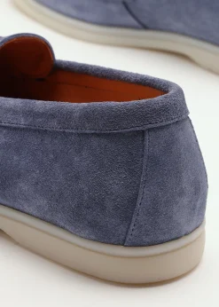 Siani Blue Suede Loafers