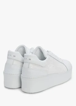Siblace White Leather Flatform Trainers