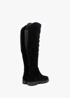 Sicty Black Suede Over The Knee Boots
