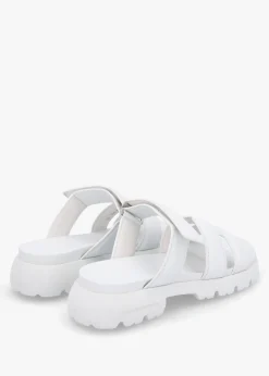 Skill Bianco Leather Chunky Mules