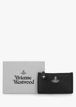 Slim Long Black Card Holder