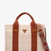 Small Canvas II Natural Cognac Tote Bag