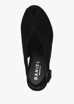 Solay Black Suede Platform Heeled Sandals