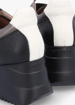 South Pewter Leather & Suede Wedge Trainers