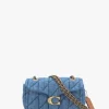 Tabby 20 Quilted Indigo Denim Shoulder Bag