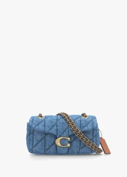 Tabby 20 Quilted Indigo Denim Shoulder Bag
