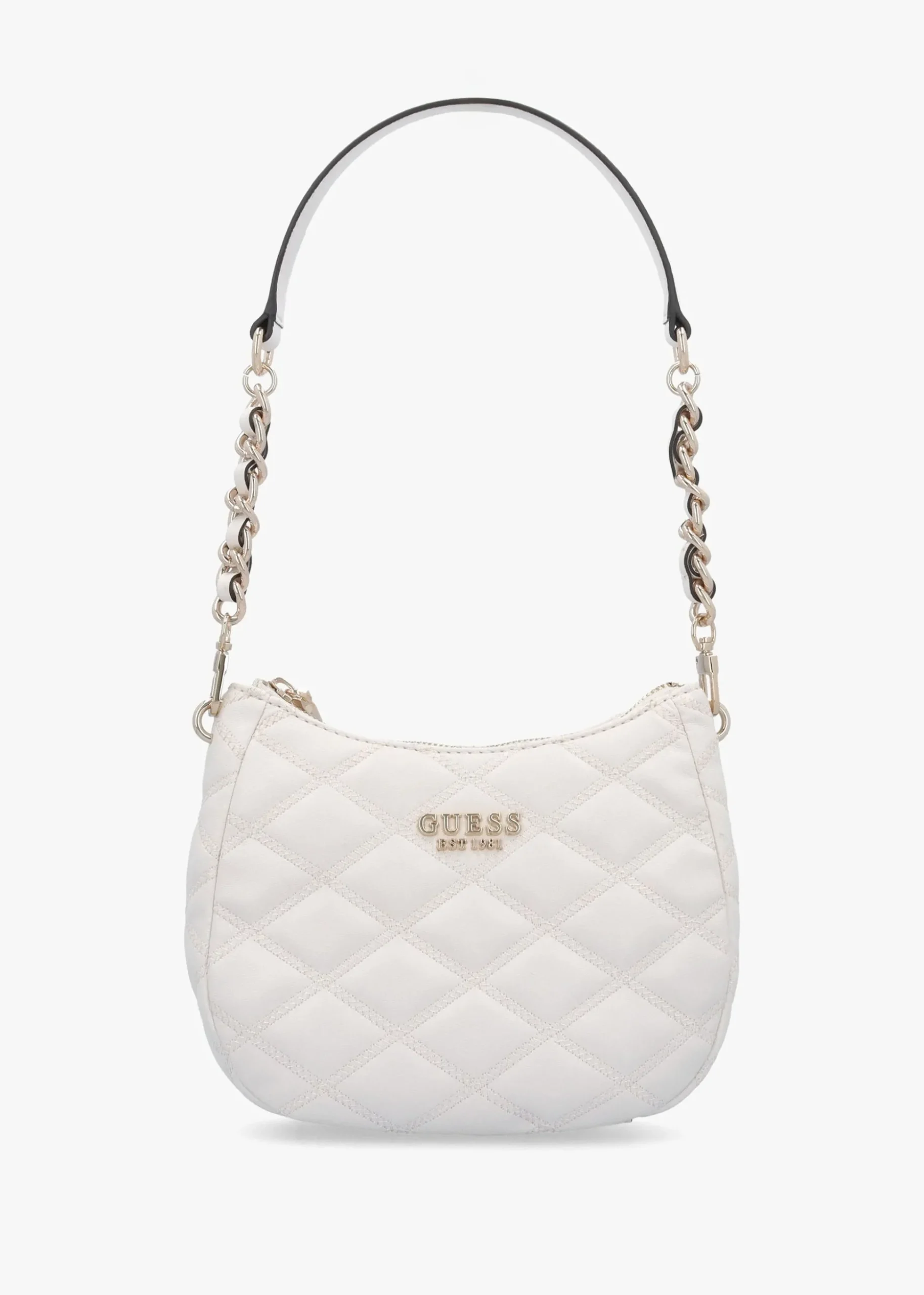 Tamsin Quilted Off White Top Zip Shoulder Bag