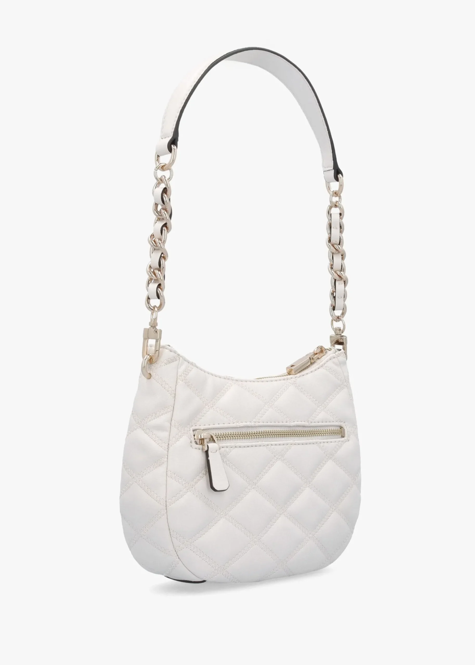 Tamsin Quilted Off White Top Zip Shoulder Bag