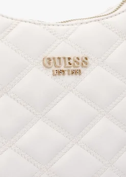 Tamsin Quilted Off White Top Zip Shoulder Bag