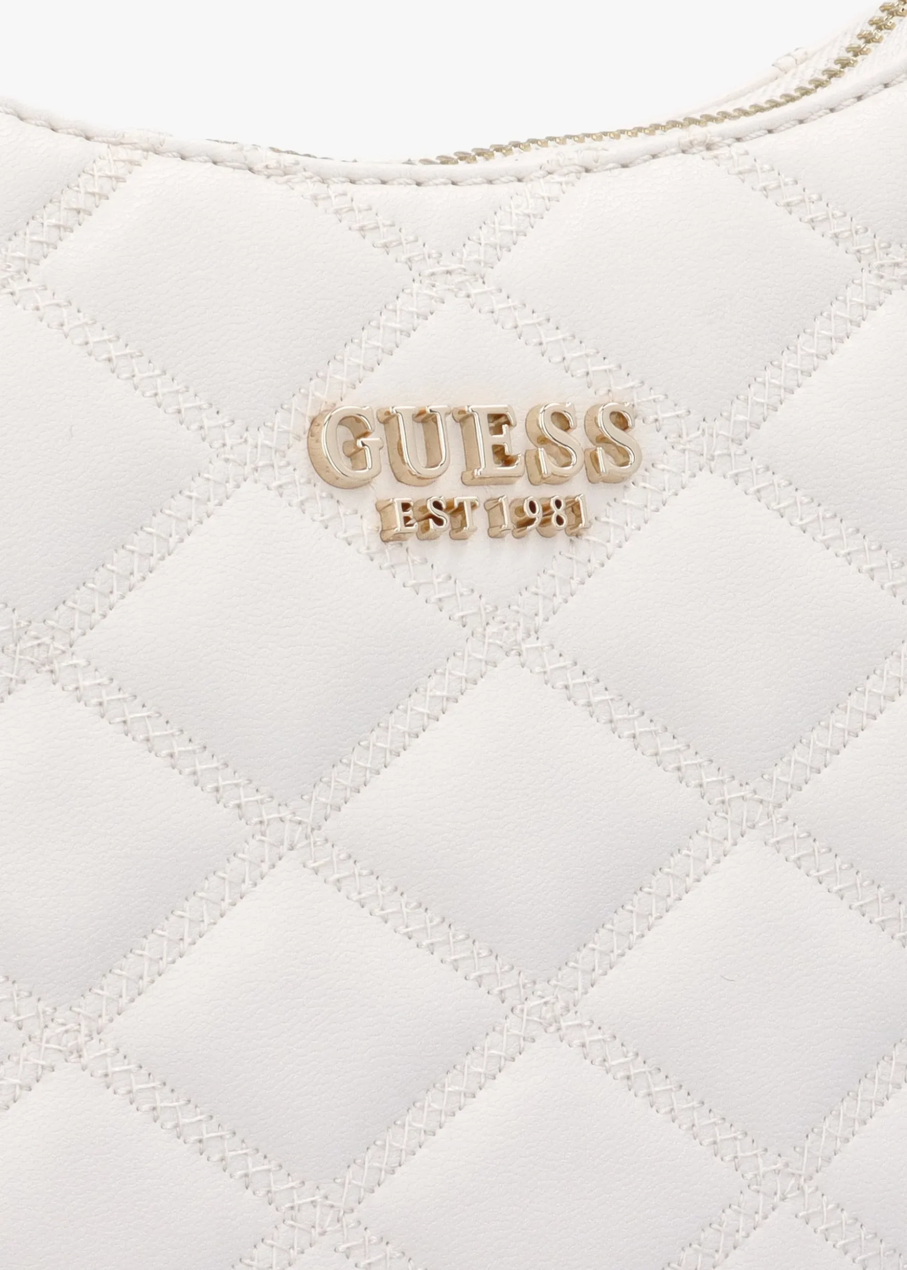 Tamsin Quilted Off White Top Zip Shoulder Bag