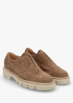 Tan Suede Brogue Trouser Shoes