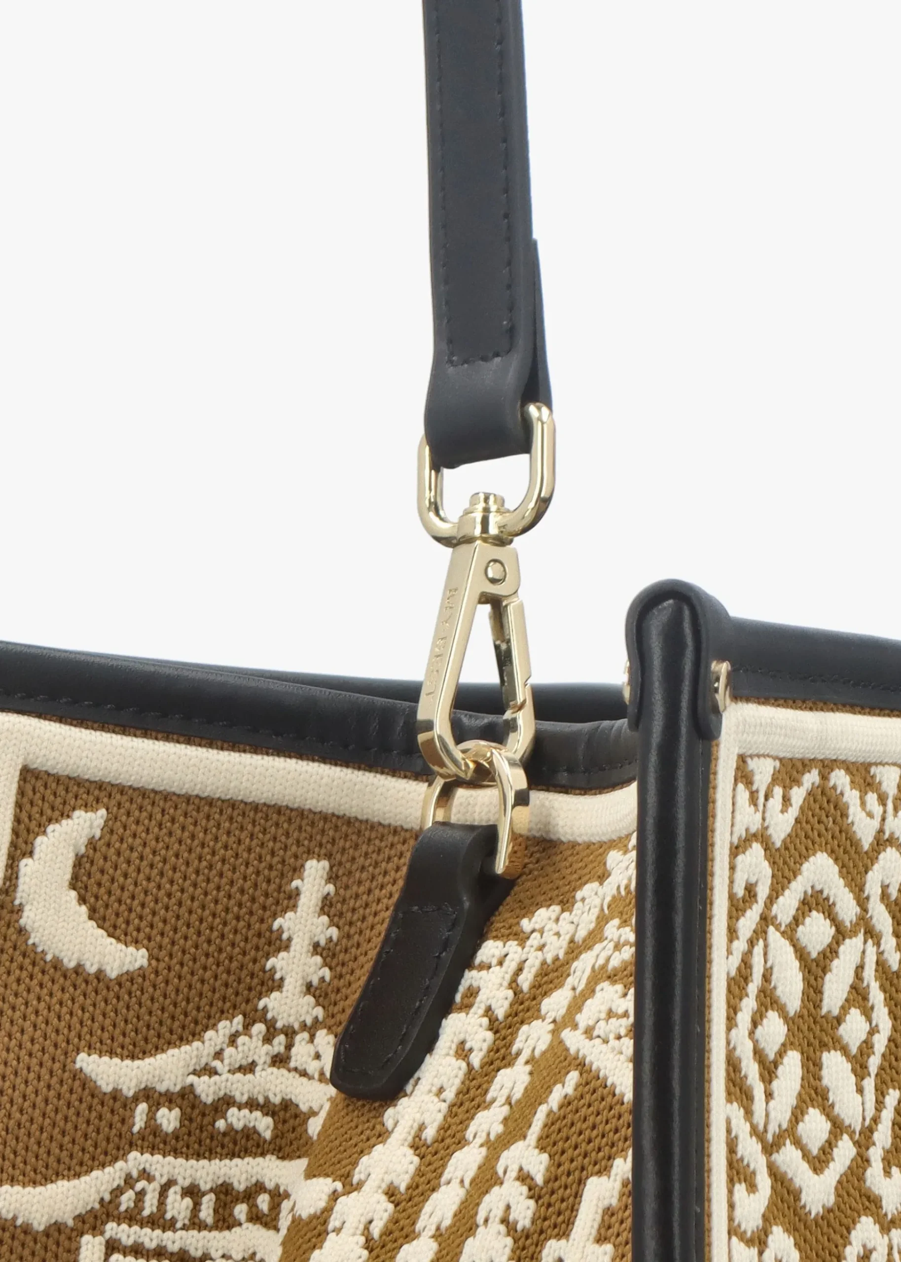 Tan Tapestry Tote Bag