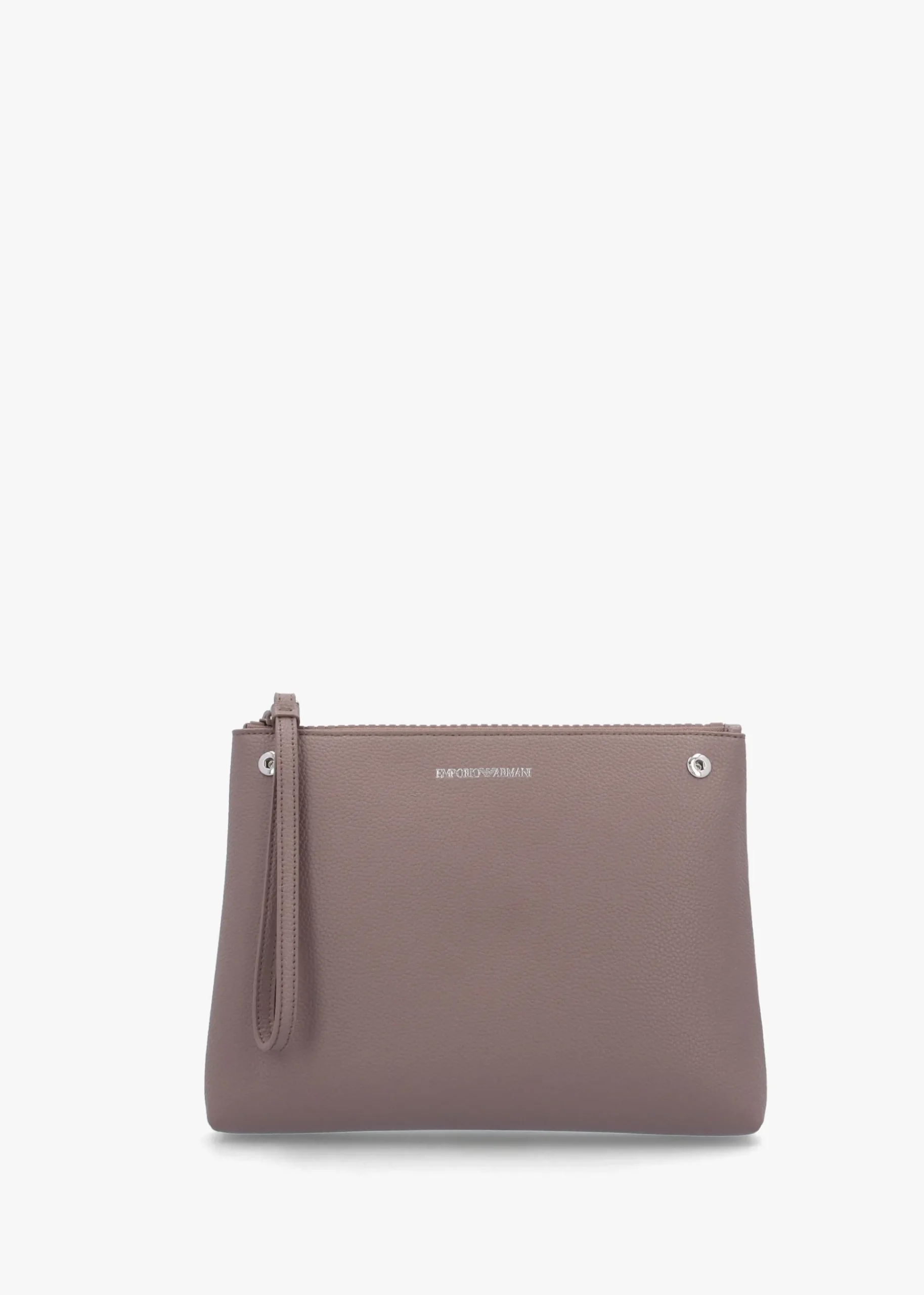 Taupe Pebbled Shopper With Pouch