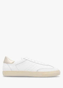 Thamby White Leather Low Profile Trainers