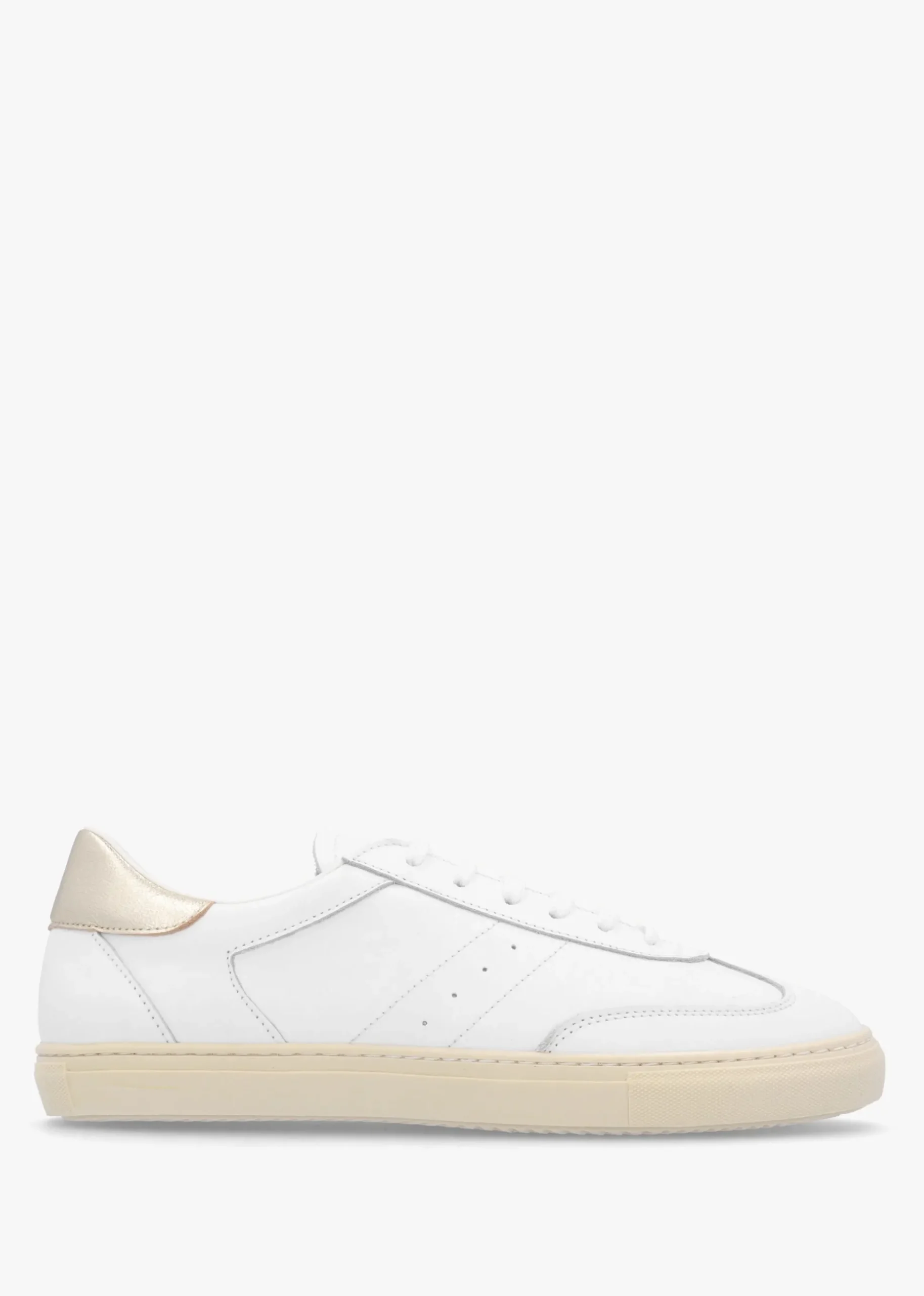 Thamby White Leather Low Profile Trainers