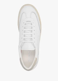 Thamby White Leather Low Profile Trainers