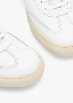 Thamby White Leather Low Profile Trainers