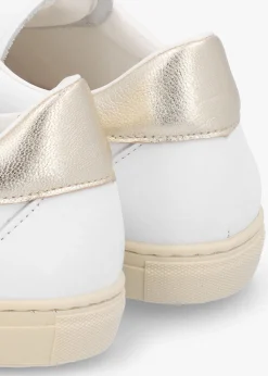 Thamby White Leather Low Profile Trainers