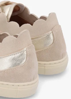 Thascal Gold Leather Low Profile Trainers