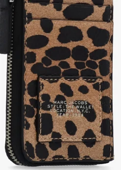 The Cheetah Top Zip Black Multi Leather Wallet