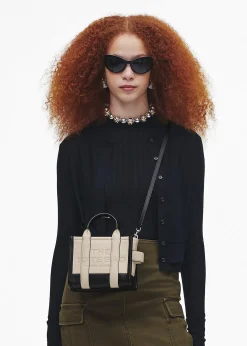 The Colorblock Leather Ivory Multi Cross-Body Tote Bag