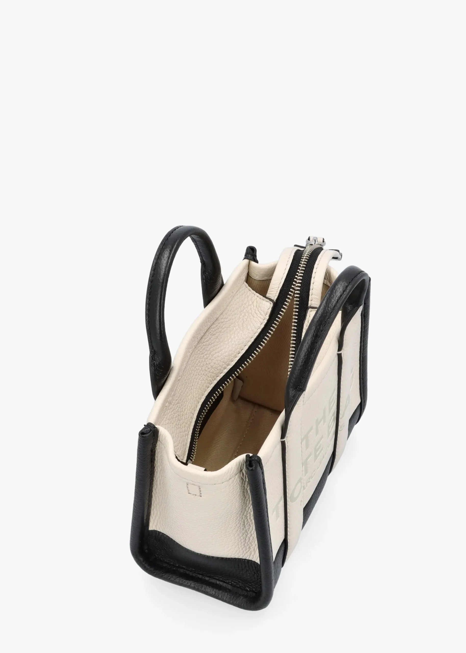 The Colorblock Leather Ivory Multi Cross-Body Tote Bag