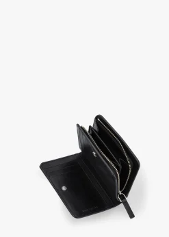 The Covered J Marc Mini Black Leather Compact Wallet